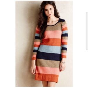 Anthropologie Isabelle Sinclair Colorstack Sweater Dress
